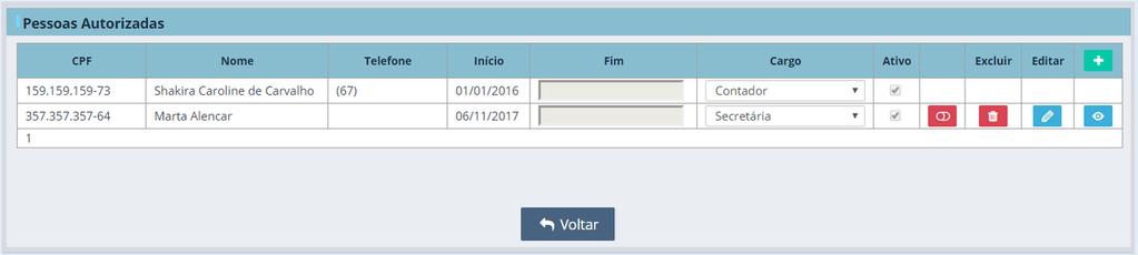 Ao acessar o menu, o sistema apresentará a tela para preencher as informações de acesso: CPF e senha. Após informar os dados de acesso, clique no botão "Acessar".