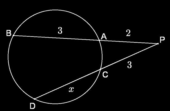 Exemplo: Calcule x na figura a