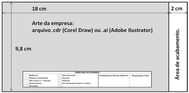 10.1.4 Contra capa (verso) Deverá conter na arte da empresa, de forma centralizada, espaço