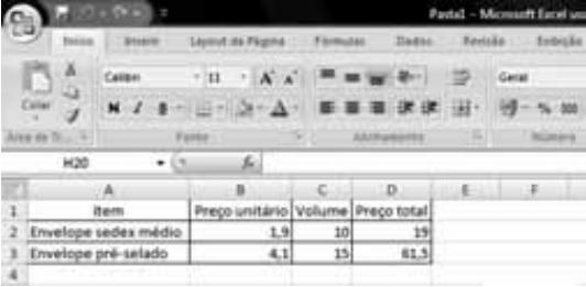 87. (92013) Considerando a figura acima, que apresenta uma planilha em edição no Excel, julgue os itens a seguir. As células de A3 a A6 foram mescladas e centralizadas. 8.