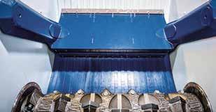 Sistema empurrador hidráulico Empurrador opera internamente para propiciar maior volume de preenchimento