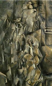 CUBISMO ANALÍTICO Georges Braque. Violino e cântaro, 1910.