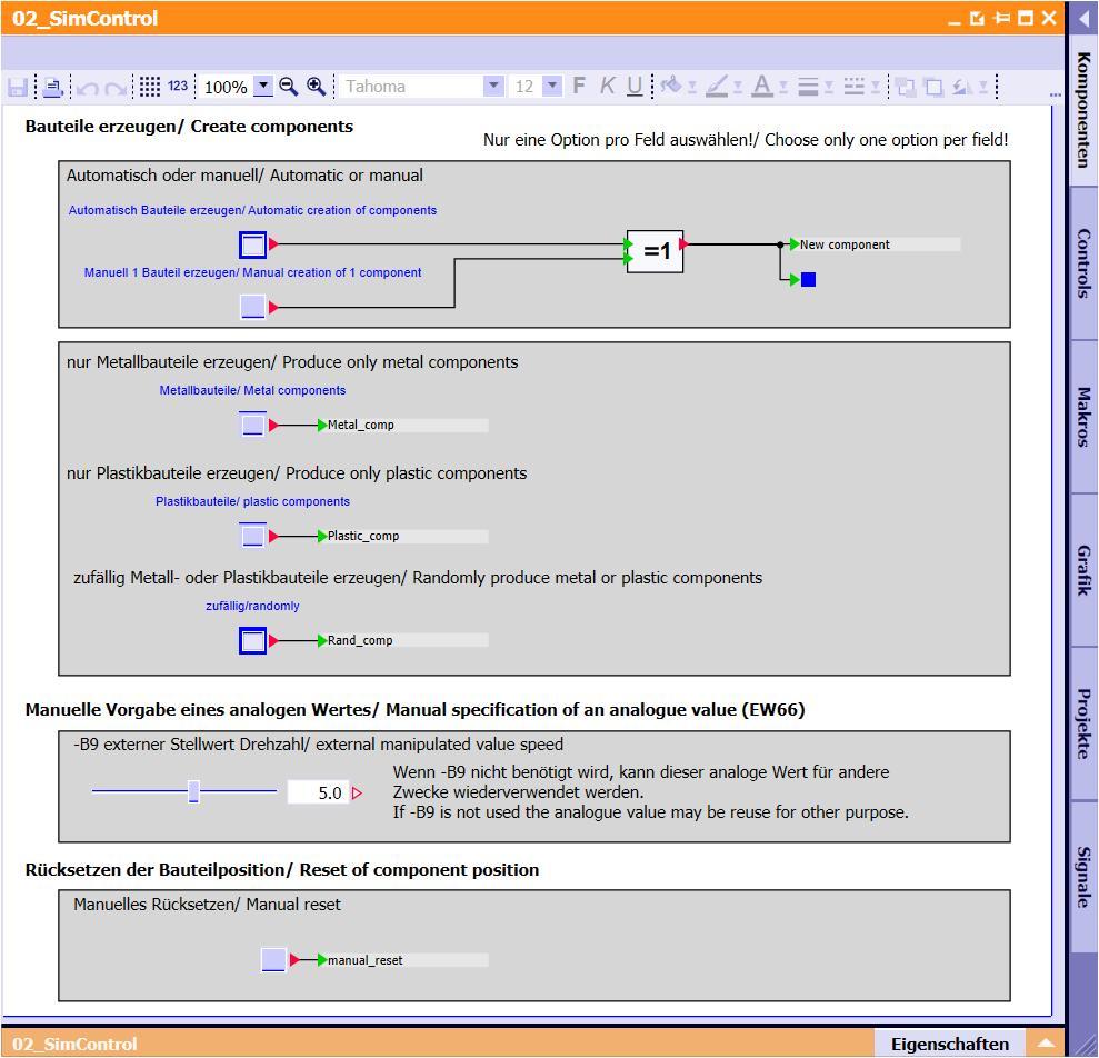 Na Figura 4 é apresentado o diagrama 02_SimControl. Ele permite efetuar configurações importantes na simulação. As primeiras configurações referem-se à criação dos componentes.
