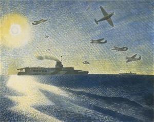 HMS Glorious in the Arctic. 1940. Pintura. Documento IWM ART LD 283, Arquivo do Imperial War Museum, Londres.