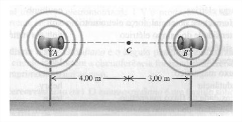 [(a) 180º (b) A: 3,98 10-6 W/m 2, 66,0 db; B: 5,31 10-7 W/m 2, 57,2 db (c) 1,60 10-6 W/m 2, 62,0 db] 25.