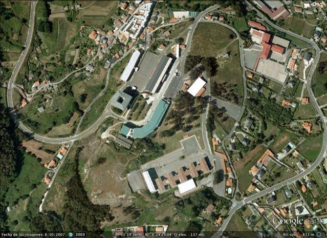 e A Zapateira (dentro da elipse verde). Figura 2. Vista aérea do campus da Zapateira. 1.