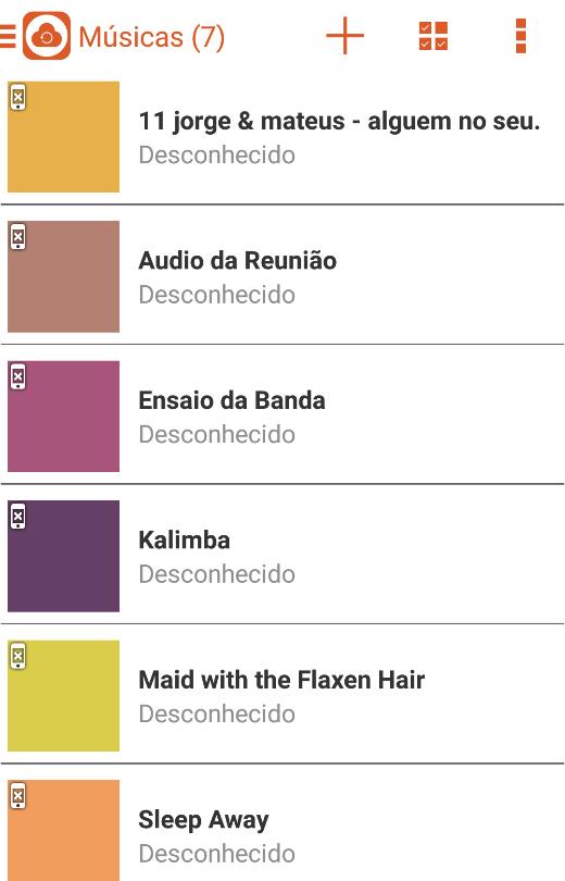 3.4 Músicas Essa opção permite reproduzir as musicas do seu Cloud que estão