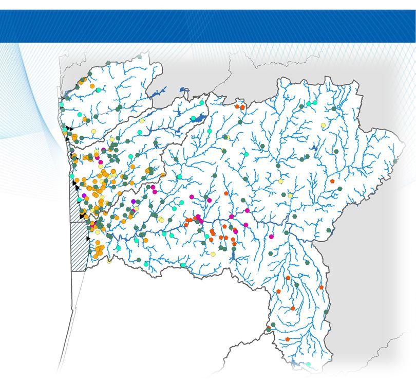 Pecuária Golfe Total Necessidades hídricas por unidade de área (hm 3 /ano.