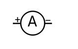 Amperímetro Ele é polarizado e deve ser inserido em série no ponto do circuito onde se deseja medir a corrente. O símbolo mostrado na Figura 1.