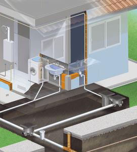 INSTALAÇÃO PREDIAL DE ESGOTO SANITÁRIO Os sistemas de tubulações e pecas que constituem os esgotos sanitários de uma edificação, tem a finalidade de transportar todo efluente das