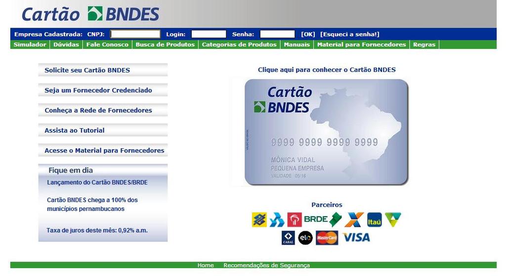 Cartão BNDES