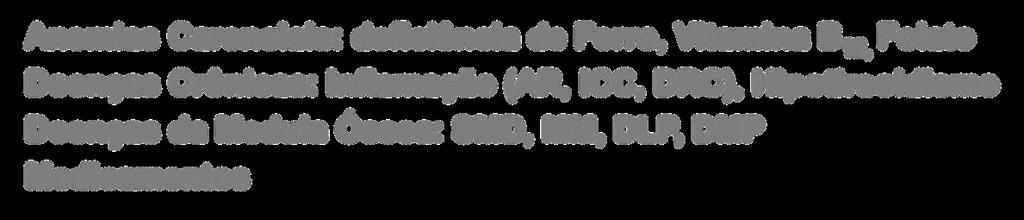 crônica SMD = Síndrome Mielodisplásica; MM = Mieloma Múltiplo;