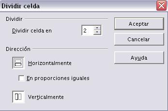 Unidade 7. Avanzado. Dividir e combinar celas Dividir celas Para dividir unha cela facemos clic co botón dereito sobre a cela.