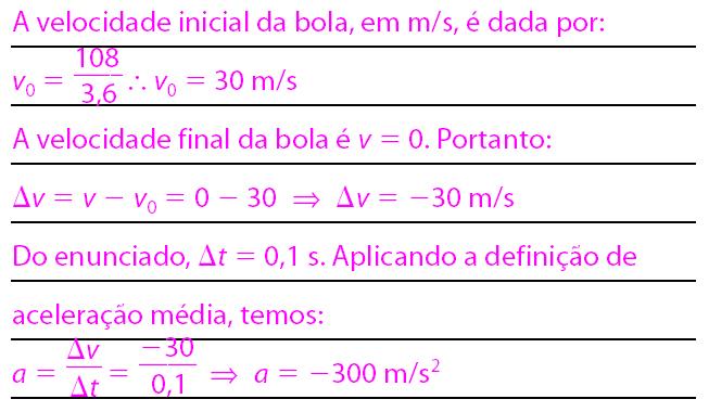 EXERCÍCIOS ESSENCIAIS 3 (Vunesp) No jogo do Brasil contra a Noruega, o tira-teima mostrou que o atacante brasileiro Roberto Carlos chutou a bola diretamente contra o goleiro do time adversário.