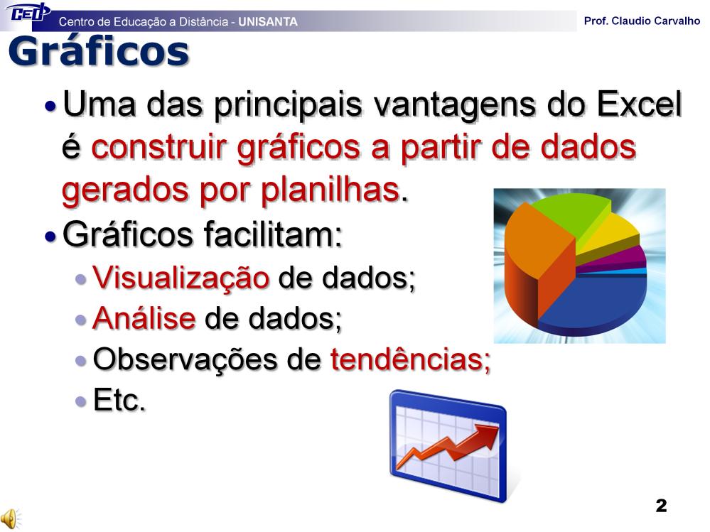 Os motivos que podem levar um usuário a criar gráficos variam desde simplesmente mostrar seus dados de maneira diferente, até facilitar análises dos dados obtendo