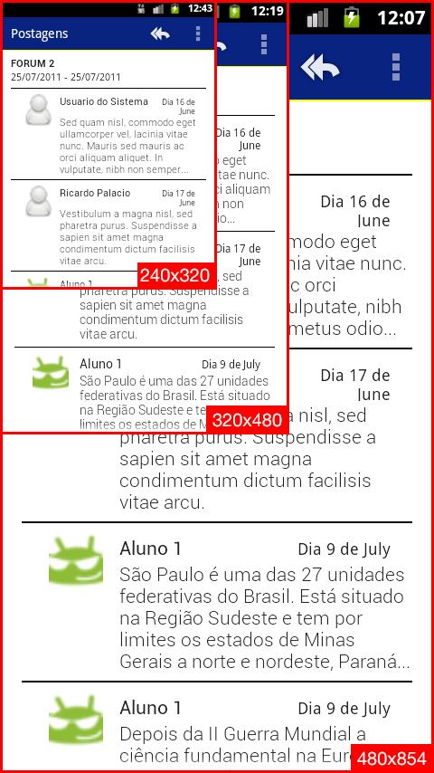 digitado Tamanhos de