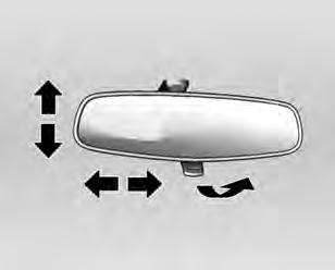 Black plate (16,1) 2-16 Chaves, portas e vidros Espelhos internos Espelho retrovisor manual Ajuste inclinando o espelho para uma posição adequada.