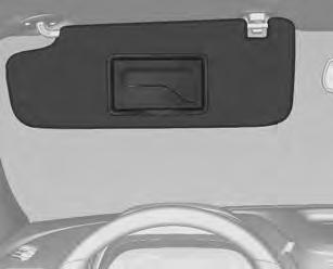 Black plate (20,1) 2-20 Chaves, portas e vidros Para-sóis { Atenção Não coloque o para-sol de forma a bloquear a visibilidade da estrada, do tráfego ou de outros objetos.