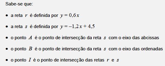 30. Na figura seguinte estão representadas, num referencial cartesiano, as retas r e s. 30.1. Qual é a ordenada do ponto B? 30.. Indica a medida do comprimento do segmento da reta [ OA ].