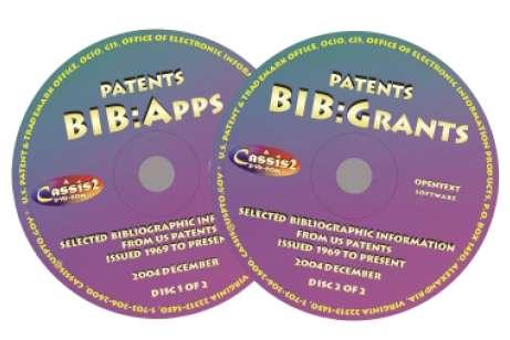 Bases de dados em DVD e CD-Rom Cassis Produto oferecido pelo Escritório Americano (USPTO) - CD- ROM-mensal e