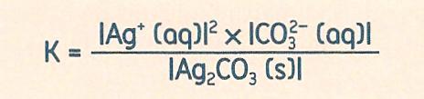 Produto de solubilidade Calcular a constante do equilíbrio de solubilidade do carbonato de