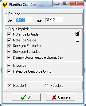 A planilha modelo 1 tem a ordenação por Data.