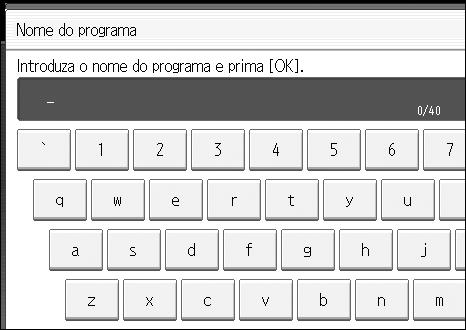 O ecrã volta ao ecrã de programa, mostrando o número do programa seguido do nome do programa.