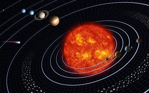 3 - Lei dos Períodos (de revolução) 4 COMPARAÇÃO DE ASTROS QUE ORBITAM O MESMO CENTRO T 2 Terra r Terra 3 = T 2 Marte r Marte 3 = T 2 Vênus r