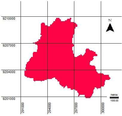 a) b) Figura 2: a) Delimitação da bacia hidrográfica do Rio Cuiá; b) MDE da região da bacia do rio Cuiá.