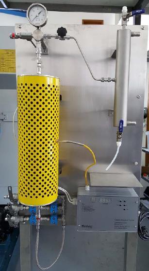 2.3 TESTE CATALÍTICO A reação de metanação ocorreu no Laboratório de Energia e Carboquímia da Unipampa, em um reator tubular de leito fixo com diâmetro igual a 9 mm e comprimento 370 mm.