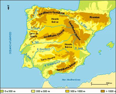 Compreender a diversidade climática da Península Ibérica 1. Localizar as principais regiões climáticas da Península Ibérica a partir da leitura de mapas. R: Ver o Mapa 2.