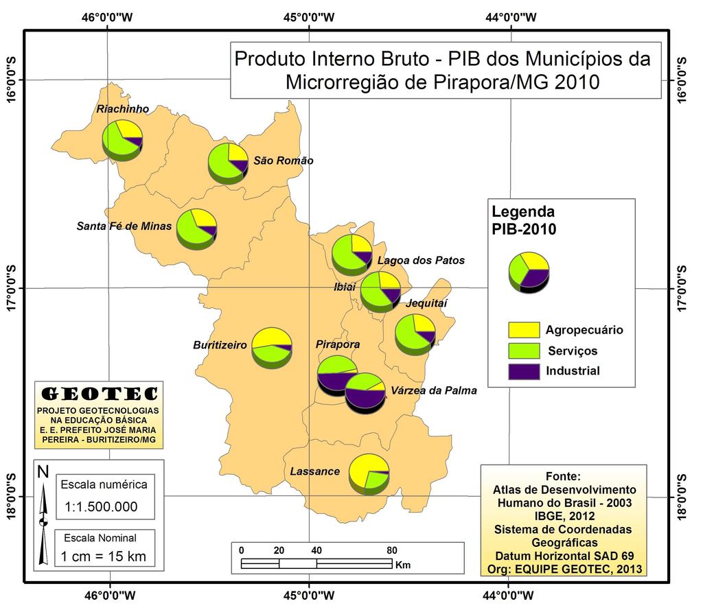 da Microrregião de Pirapora-MG, bem como, no terceiro, expõem-se a Taxa de Crescimento Populacional dos municípios da Microrregião de Montes Claros-MG.