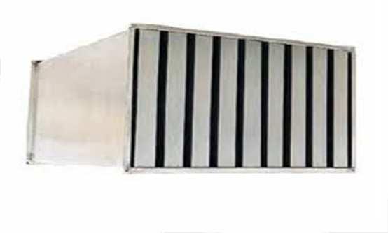 SLK Atenuadores Acústicos / Silenciadores de Ventilação Atenuadores rectangulares construídos em chapa de aço galvanizado, com elementos absorsores sonoros internos dispostos em paralelo septos