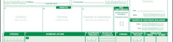 Dados fictícios, apenas para efeitos de demonstração C Estatuto de isenção/não isenção da Taxa Moderadora A requisição terá de apresentar