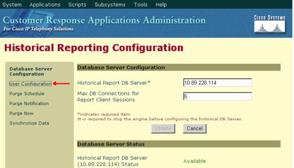 Selecione o usuário para o qual deseja configurar o relatório de histórico: Digite os critérios de busca (como um nome de usuário) no campo de texto Enter Search Criteria e, em seguida,