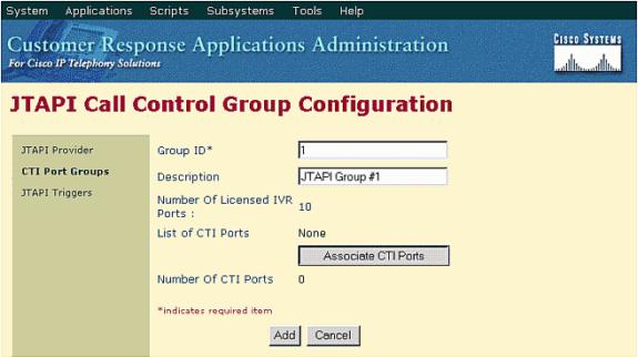 5. Verifique todas as portas CTI que você adicionou na tarefa 2: Adicionar portas CTI no