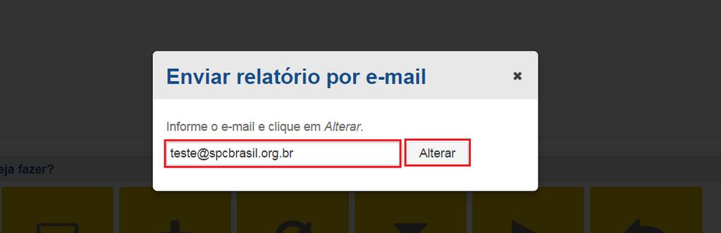 - Enviar o Relatório por E-mail: Permite enviar o relatório gerado por e-mail.