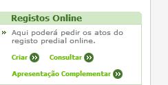 pedido de registo predial via online.