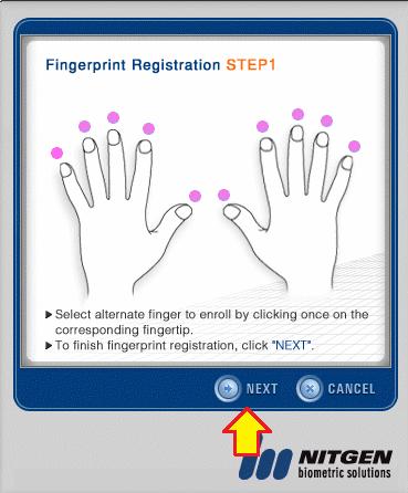 bb. A figura acima comprova que as duas leituras da digital do dedo menor da mão esquerda estão iguais e foram colhidas com sucesso.