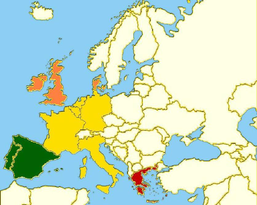 1. Bélgica 1986 EUROPA A 12 8 7 9 6 1 2 5 3 2. Alemanha 3. França 4. Itália 5. Luxemburgo 6.