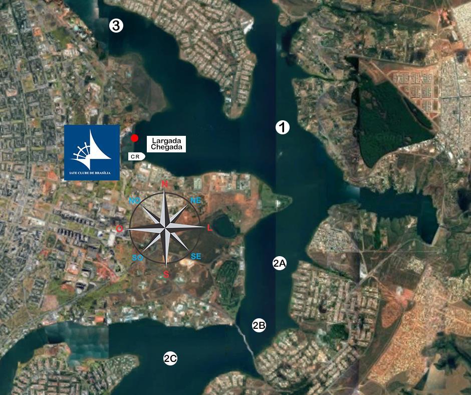 ANEXO 1 PERCURSO 1 (Galhardete 1) - LONGO Boia 2C Lago Sul Boia Vermelha nas proximidades da Península dos Ministros (deixar por Obs: Passar pelo vão central da Ponte JK.