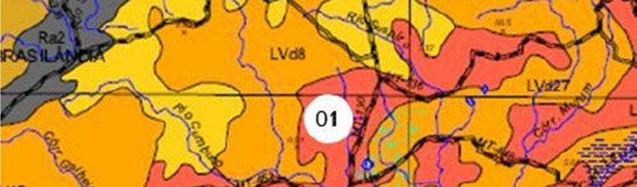 Cambissolo álico 4 AQd Areia quartoza distrófica 5 LEd Latossolo vermelho-escuro distrófico 6 LVd Latossolo vermelho-amarelo distrófico 7 AQd Areia quartoza