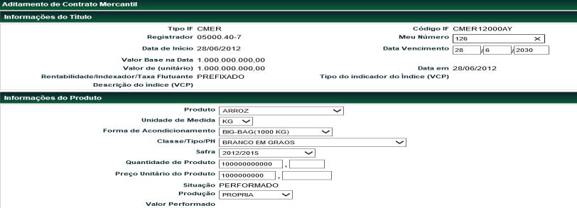 Após preencher os dados e acionar o botão Enviar, é exibido tela com os dados editados para