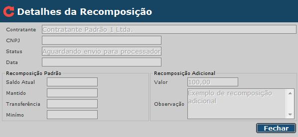 Finalizada com erro Cancelada Para isto, selecione uma recomposição, clique em Editar, faça as alterações necessárias, indique o motivo da alteração e clique em Gravar.