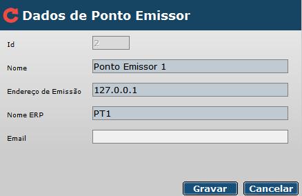 Na tela acima, devem ser preenchidos os dados do Emitente que se deseja cadastrar.