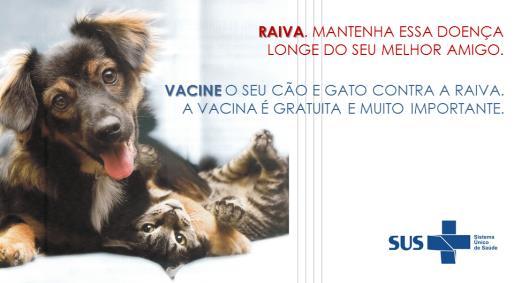 LÍNGUA PORTUGUESA QUESTÃO 01 No anúncio abaixo, há um trecho que diz Vacine seu cão e seu gato contra a raiva.