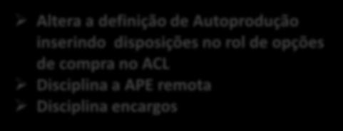 exploração de central de geração Autoprodução não é forma ou regime de consumo; consumo