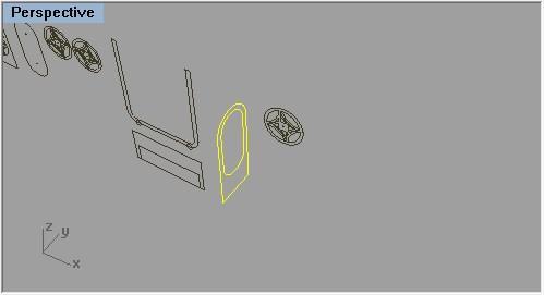 2)Ir para a viewport perspective, selecionar as