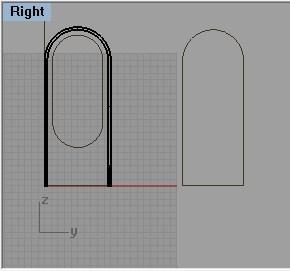 7)Voltar para viewport right para continuar os cortes.