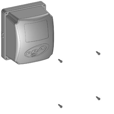 Antes do funcionamento do automatizador, é obrigatório parafusar a tampa da central com 4 parafusos 3,5 x 16 mm (disponível no kit).